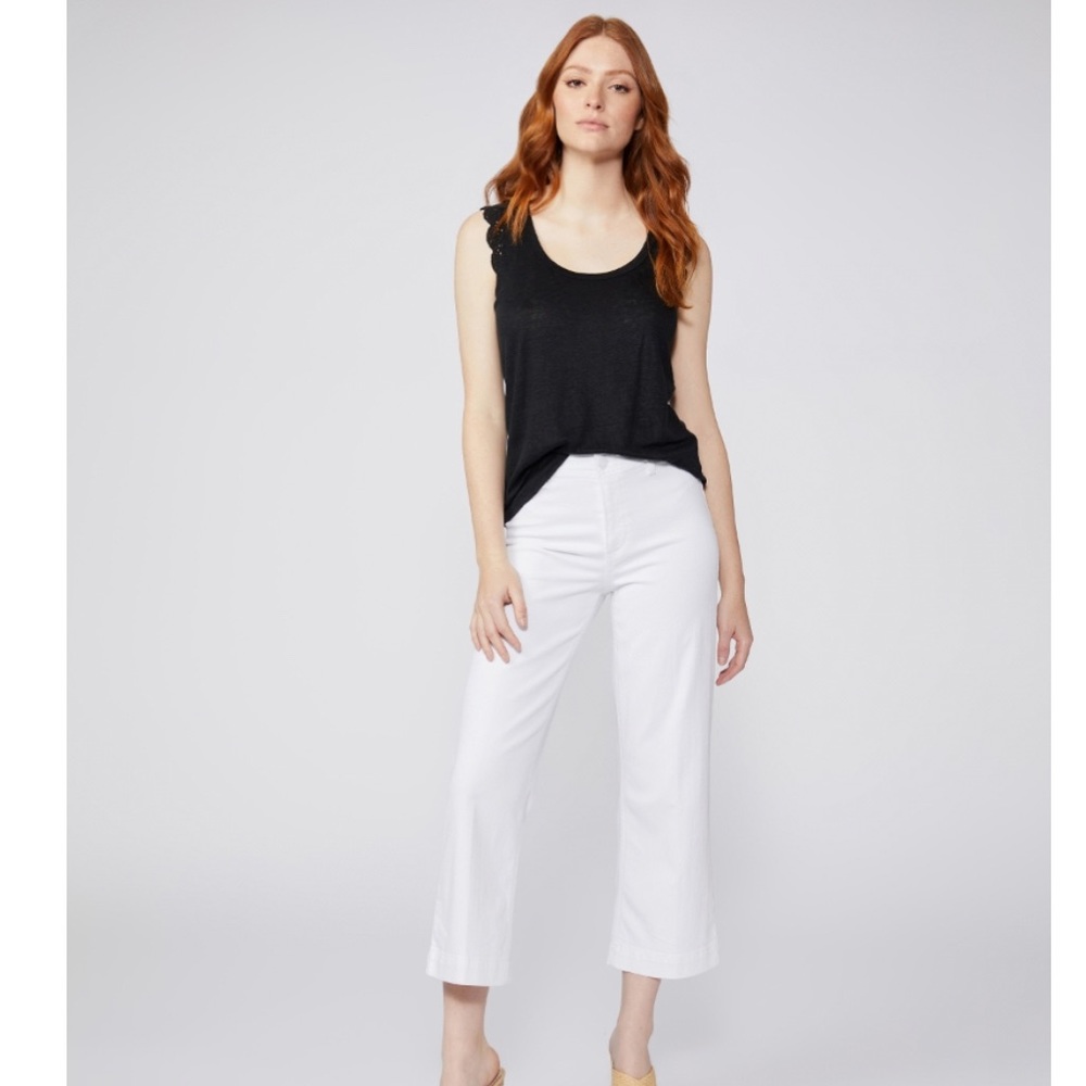 NWT. Paige Nellie White Culotte Jeans